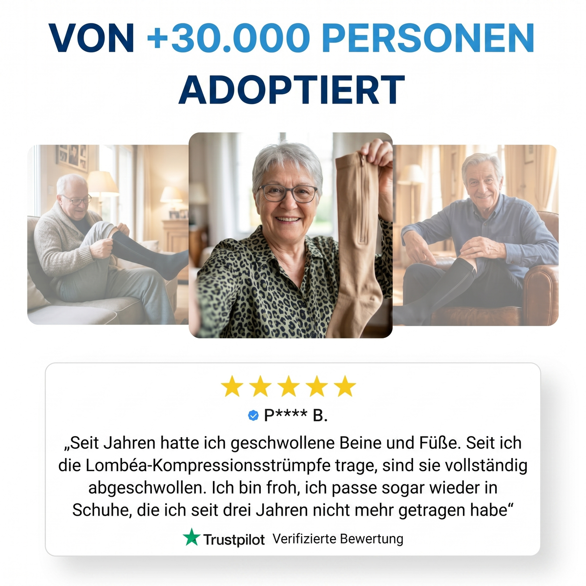 Kompressionsstrümpfe mit Reißverschluss
